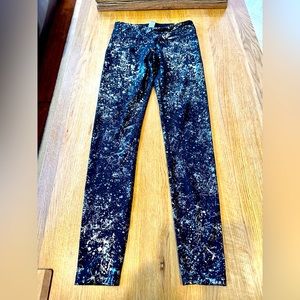 Girls Ivivva black and sliver leggings, size 12.